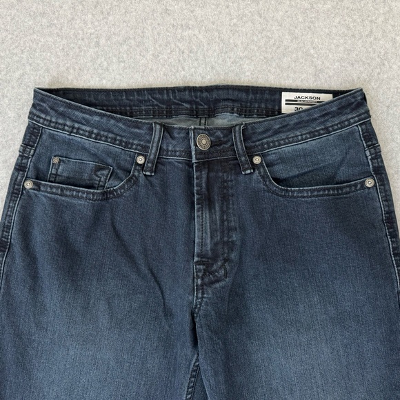 Buffalo David Bitton Jeans Mens 30 x 34 Blue Jackson Fit Slim Straight Dark Wash - Picture 4 of 15